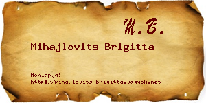 Mihajlovits Brigitta névjegykártya